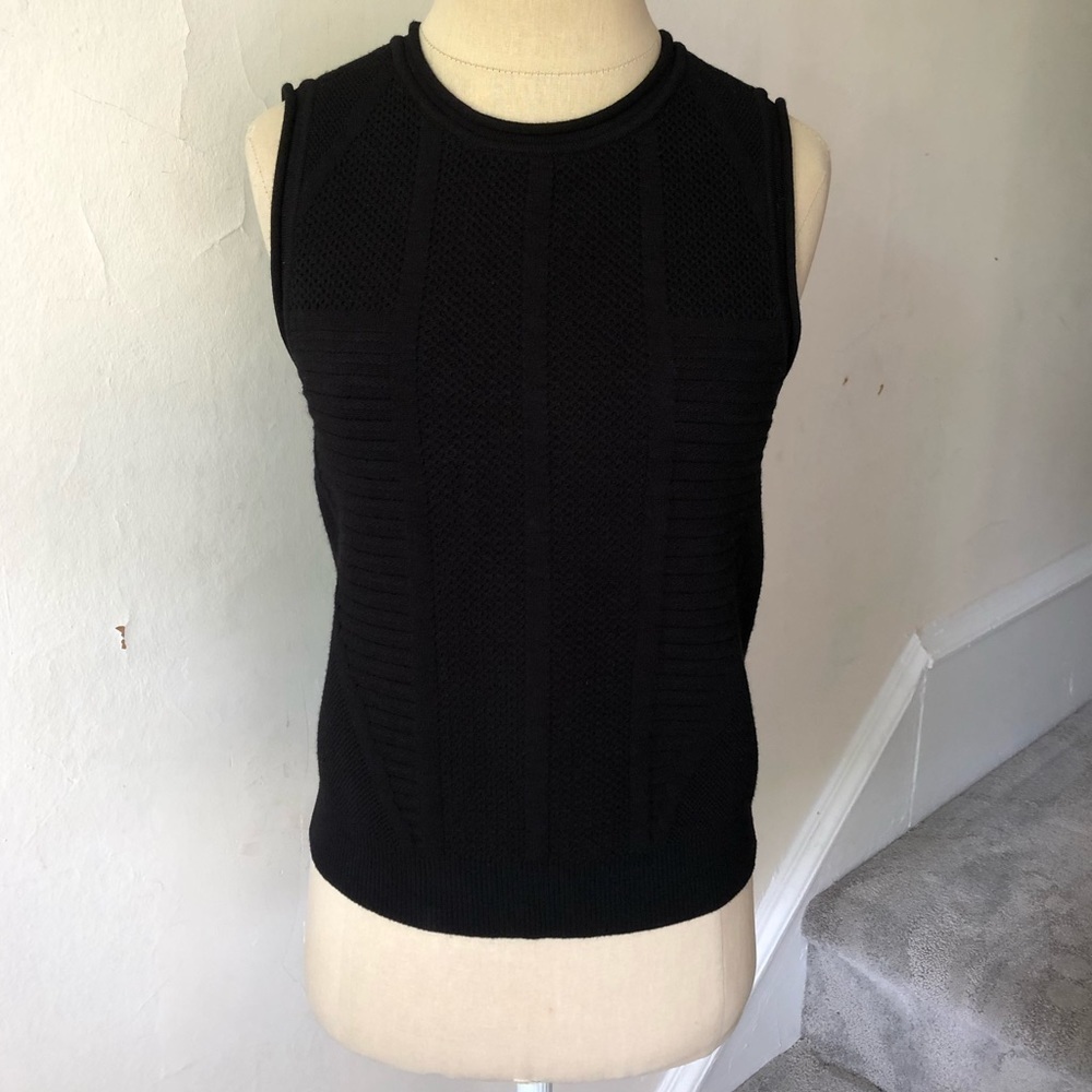Nicole Miller Heavy Knit Black Tank Top EUC